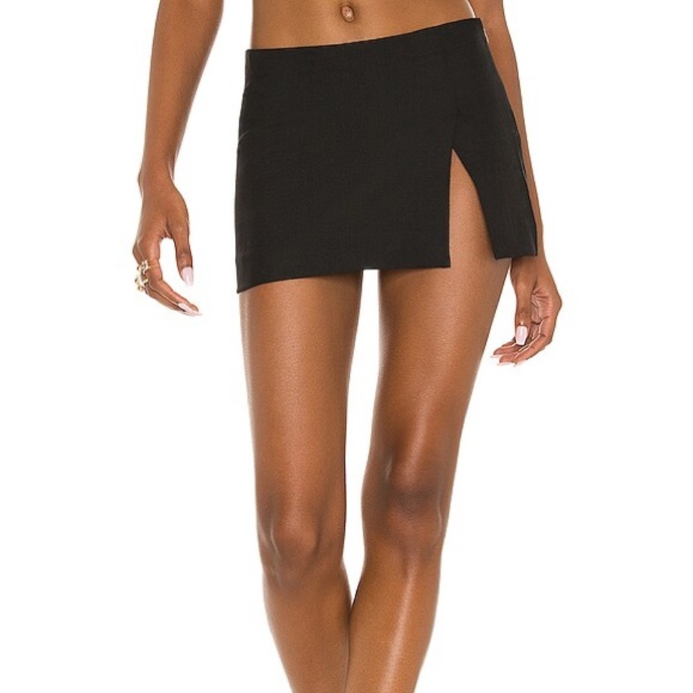 Miaou Micro Mini Skirt in Black